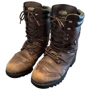 Guide Gear Men's‎ 10.5 Brown Leather Waterproof Insulated Hunting Work Boots